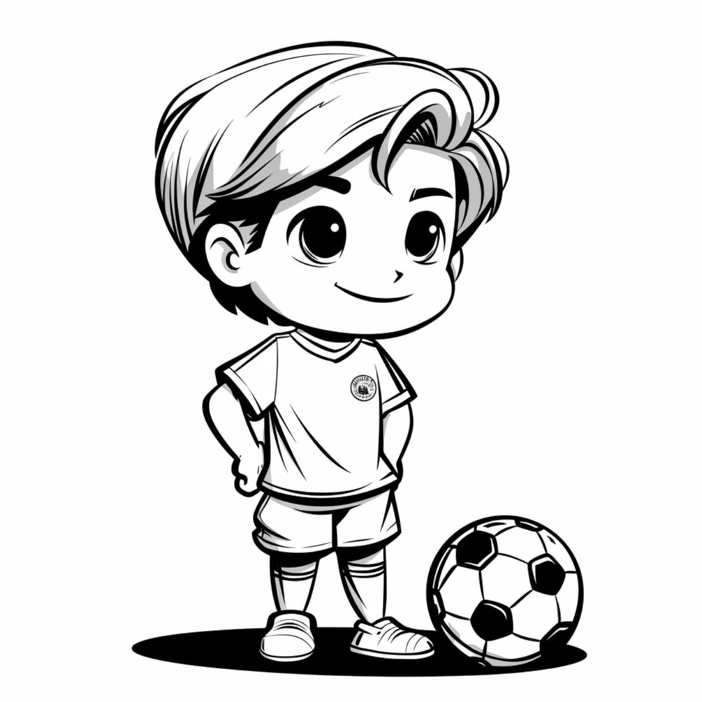 Dibujos kawaii de fútbol para colorear