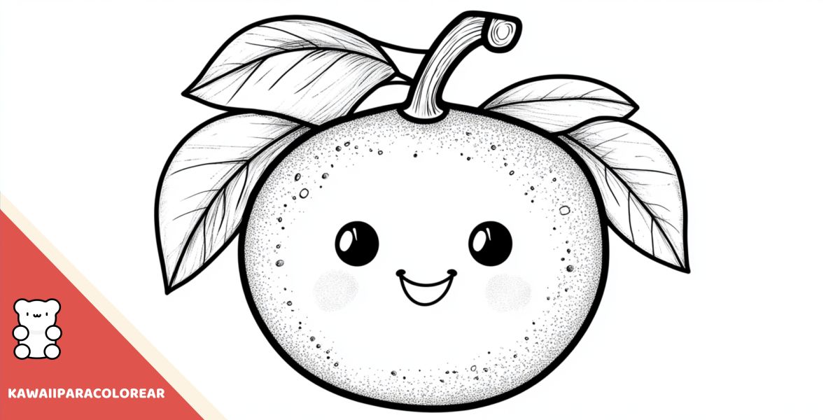 Dibujos kawaii para colorear de limones